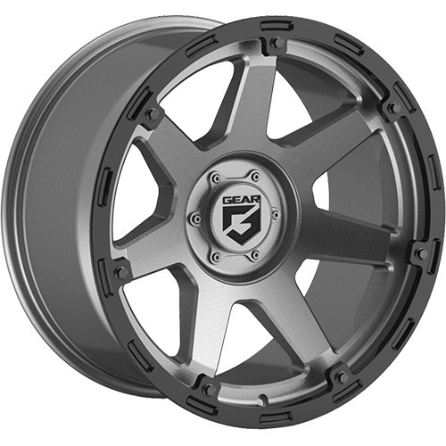 Gear Off-Road Barricade 20x10 Gray Black Wheel Gear Alloy Barricade 753GB 5x4.5 5x5 -25 753GB-2100525