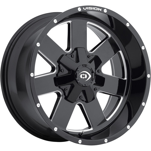 Vision ARC 20x9 Black Milled Wheel Vision ARC 8x170 -12 411-2970MS-12