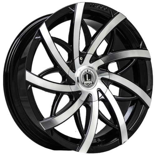 Luxxx Alloys LUX31 26x10 Machined Black Wheel Luxxx Alloys LUX31 6x135 6x5.5 30 LUX31261061351397+30E-A2