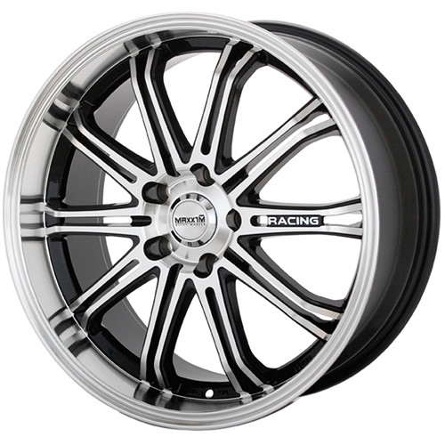 Maxxim Ferris 17x7 Machined Black Maxxim Ferris Rim 5x110 & 5x115 +40 Offset 4S77T15405 4S77T15405