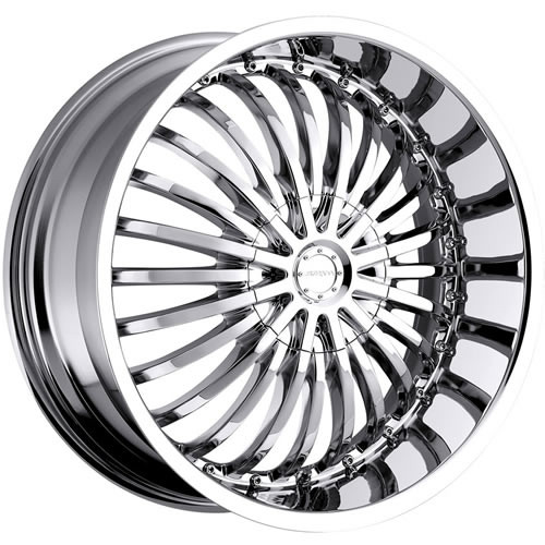 Strada Spina 20x8 Chrome Strada Spina Wheel 5x115 & 5x120 +15 Offset S16050115 S16050115