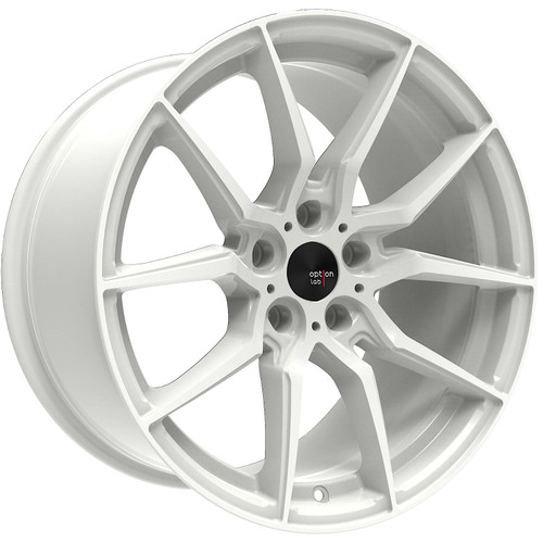 Option Lab R716 18x9.5 White Wheel Option Lab R716 5x4.5 35 L16-89565-35-WHT