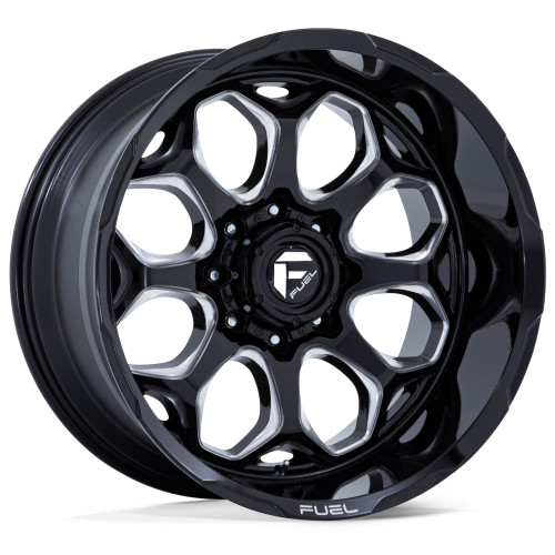 Fuel Scepter 22x10 Black Milled Wheel Fuel Scepter FC862 8x6.5  -18 FC862BE22108018N