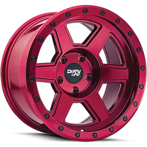 Dirty Life Compound 17x9 Red Wheel Dirty Life Compound 9315 5x5  -38 9315-7973R38