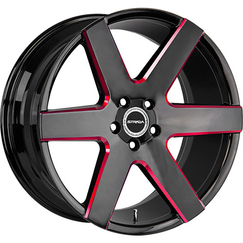 Strada Coda 20x8.5 Red Milled Wheel Strada Coda 5x115 15 S60051515GBMLR