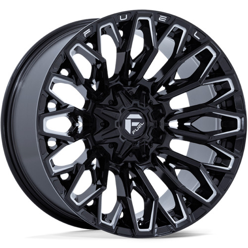 Fuel Strike 20x10 Black Milled Wheel Fuel Strike FC865 Blank  -18 FC865BE20100018N