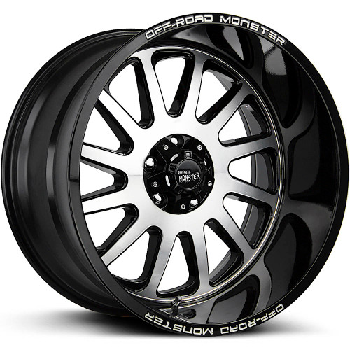 Off Road Monster M17 17x9 Machined Black Wheel Off Road Monster M17 5x5 0 M17752700GBM