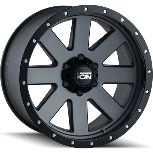 Alloy Ion Style 134 20x10 Gray Black Wheel Alloy Ion Style 134 6x5.5 -19 134-2183MG