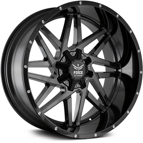 Force Offroad F01 22x12 Gloss Black Wheel Force Offroad F01 6x135 6x5.5 -44 FO122126135/139.7-44GLOSSBLACK