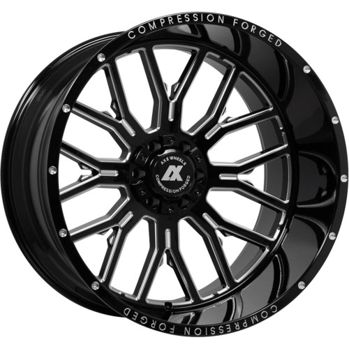 Axe Offroad AX6.0 24x12 Black Milled Wheel Axe Offroad AX6.0 8x180  -44 24128180-44AX6BM