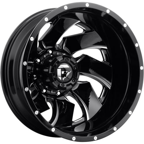 Fuel Cleaver 20x8.25 Black Milled Wheel Fuel Cleaver D574 8x6.5 -215 D57420828D25