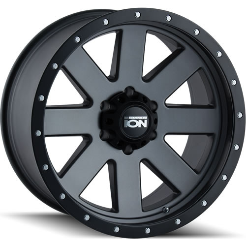 Alloy Ion Style 134 18x9 Gray Black Wheel Alloy Ion Style 134 5x5 0 134-8973MG