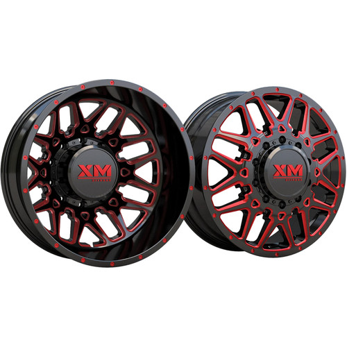 Xtreme Mudder XM-900 24x8.25 Black Red Wheel Xtreme Mudder XM-900 8x200  105 XM900F248258200105142BRM