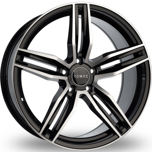 Romac Venom 19x8.5 Machined Black Wheel Romac Venom 5x4.5  42 RMVEN J9546BMF