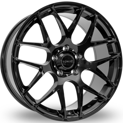 Romac Radium 18x8 Gloss Black Wheel Romac Radium 5x112  45 RMRAD I8690GB