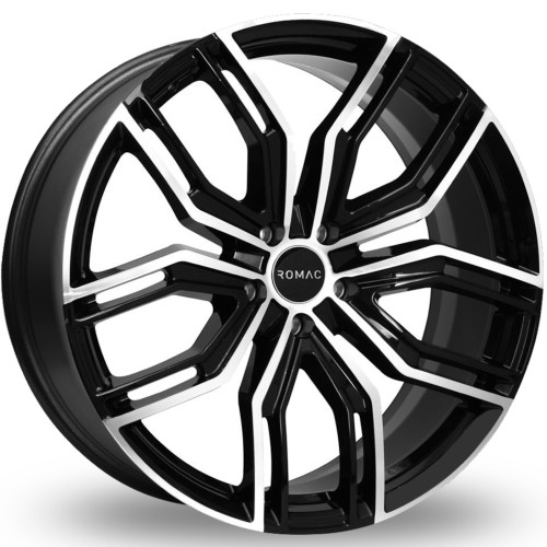 Romac Catalina 22x9.5 Machined Black Wheel Romac Catalina 5x120  40 RMCAT L2514BMF