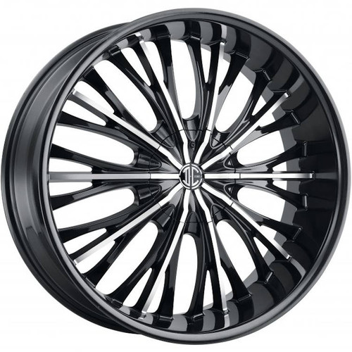 2Crave N43 22x9.5 Machined Black Wheel 2Crave N43 5x115 5x120 15 N43-2295Q15MB