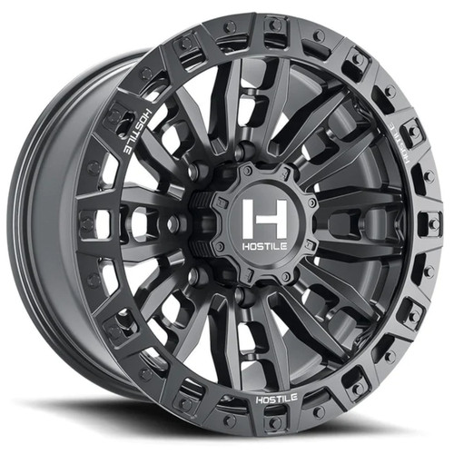 Hostile H130 18x9 Satin Black Wheel Hostile H130 8x180  12 H130-1890818055A