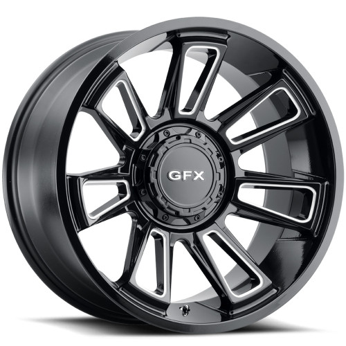 G-FX TR21 20x9 Black Milled Wheel G-FX TR21 6x135 6x5.5 12 T21 290-6009-12 GBM