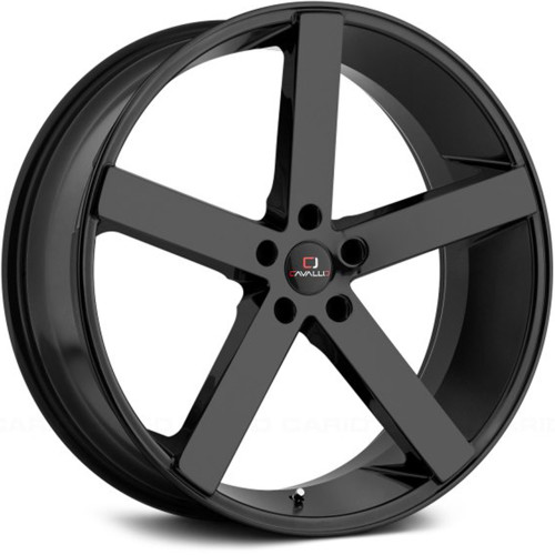 Cavallo CLV-5 24x9 Gloss Black Wheel Cavallo CLV-5 Blank 15 CLV-52490BLANK+15GB