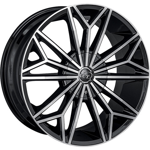 VCT Viper 22x8.5 Machined Black Wheel VCT Viper 5x4.5 5x120 38 VPR-228551420+38BM