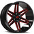 Vision Razor 24x12 Black Red Wheel Vision Razor 363 8x180 -51 363-24287GBMR-51