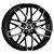 Platinum Retribution 17x8 Machined Black Wheel Platinum Retribution 459 5x112 40 459-7844U+40