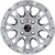 Vision Invader 15x6 Machined Gray Wheel Vision Invader GV8 4x137 38 GV8A156136ACMF48