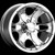 Pacer Warrior 16x8 Polished Pacer Warrior Wheel 5x4.5 (5x114.3) +10 Offset 187P-6865 187P-6865