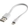 INSIGNIA - Apple MFi Certified 15cm (6 in) Lightning/USB Flat Cable - White