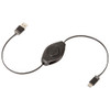 ReTrak Retractable 1m (3.3 ft.) USB Type-C to USB-A Cable
