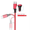 Multi fast charging cable with 3in1 connectors, Lighting / Micro / Type C Red Color Mobile Accessories