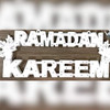 Ramadan Ornament Luminous "Ramadan Karem" Square Sign.