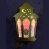 Pendant Acrylic Light LED Ramadan Ornament Wall Decoration shape lantern powered by battery