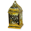 Ramadan lantern with golden lighting