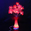 LED Fiber Optic Phalaenopsis Artificial Flower in a Crystal Vase
