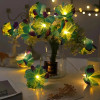Artificial flower fiber LED light Green Color
