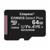 Kingston 64GB MicroSD Card Canvas Select Plus with Android A1 Performance Class