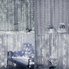 3x3 Meter White LED Curtain Lights with Waterfall/Snowing Effect, Waterproof PVC for Outdoor & Indoor Use Lighting & Decorations