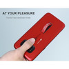 Samsung A21s Rubber Finger Holder Armor Case Metal Kickstand Portable Ring Cover Red Color