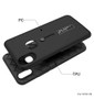 Samsung A21s Rubber Finger Holder Armor Case Metal Kickstand Portable Ring Cover Black Color