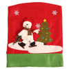 3D Plush Christmas Chair Covers & Dinner Table Decoration 18.8" x22.8" (50cm X 60cm) Stretch and Washable with Snowman Design