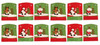 3D Plush Christmas Chair Covers & Dinner Table Decoration 18.8" x22.8" (50cm X 60cm) Stretch and Washable, Set Of 12 Pcs (4Santa + 4Snowman + 4Reindeer) Christmas Tablecloth