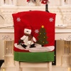 Christmas Dining Table Decorative Set, One Table Cover With 6 Pcs 3D Plush Christmas Chair Covers