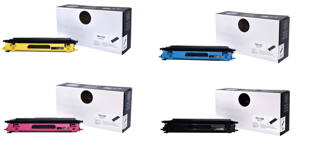 Compatible Combo Set Black & Color BrotherTN115BK, TN115M ,TN115Y,TN115C  Toner Cartridge - Premium Tone