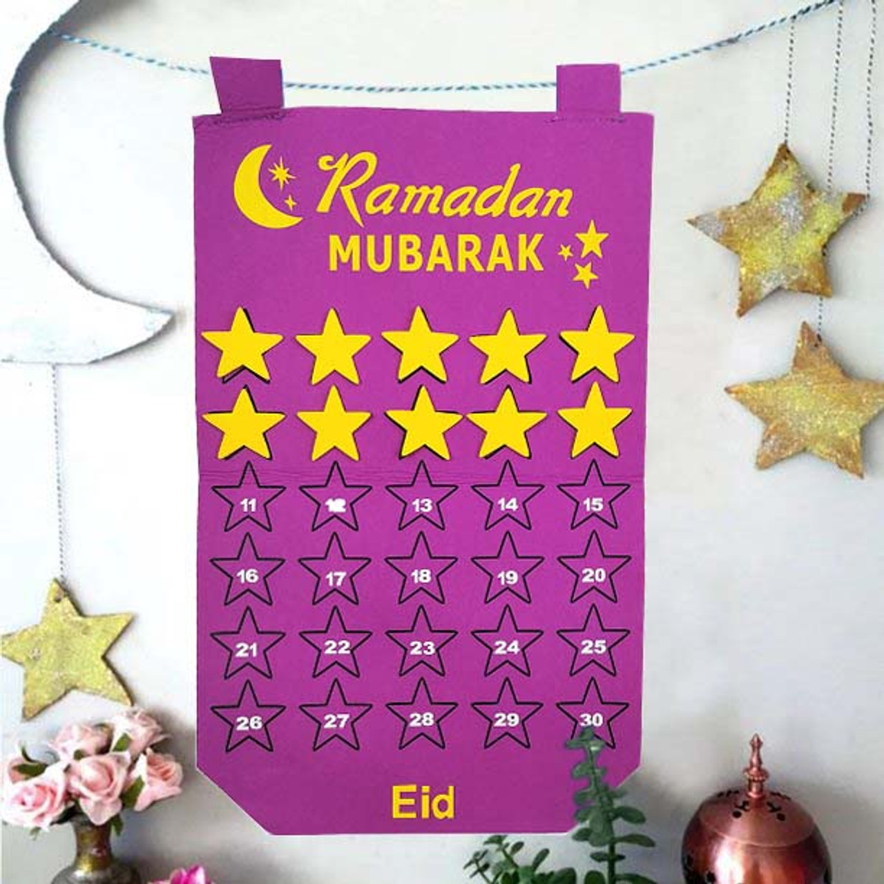 Ramadan Mubarak Advent Calendar 2023 DIY Countdown Calendars Eid  Decorations for Home Ramadan Ornament Kids Gift Wood