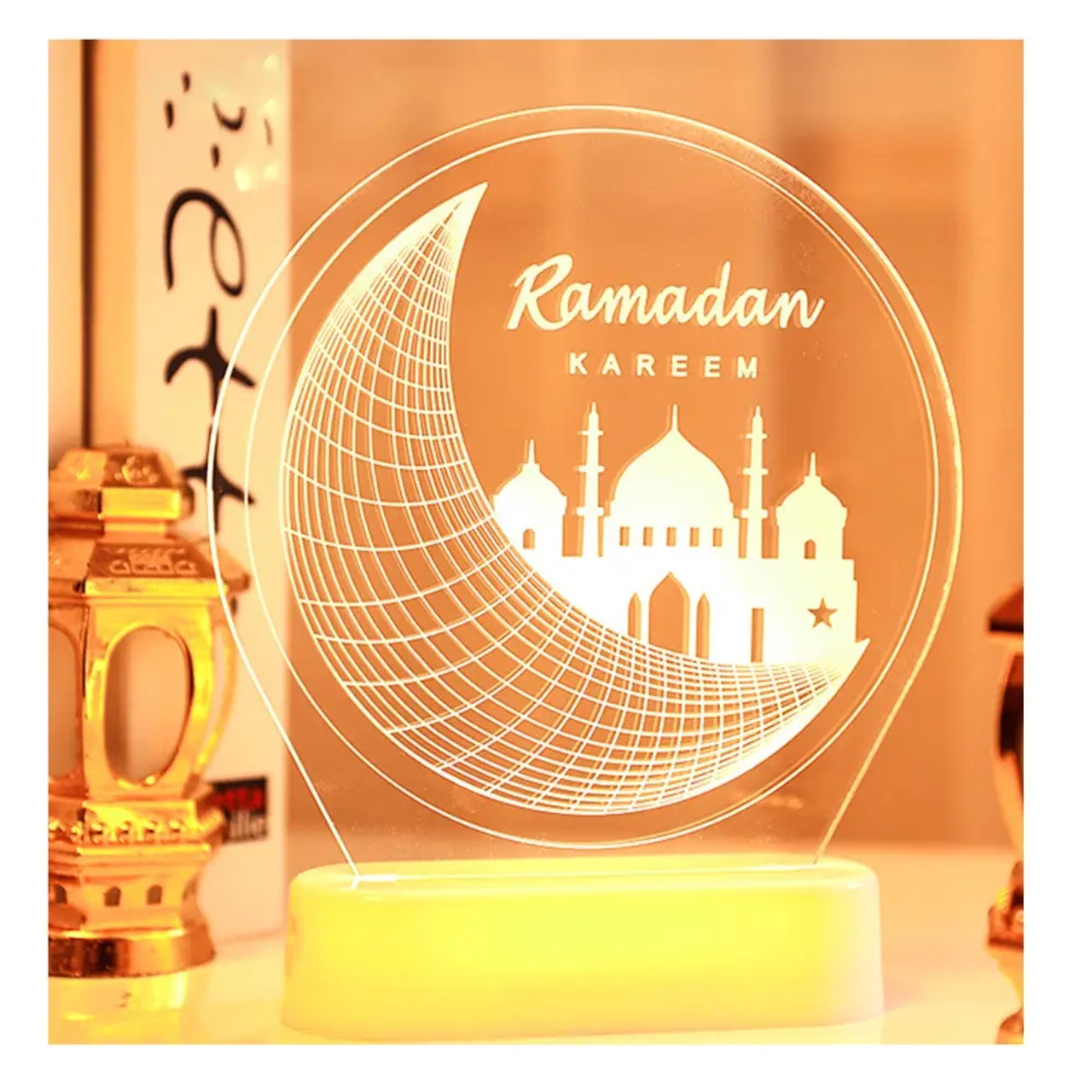 Ramadan Mubarak Lampe Décorations, Décorations Eid Mubarak Ramadan