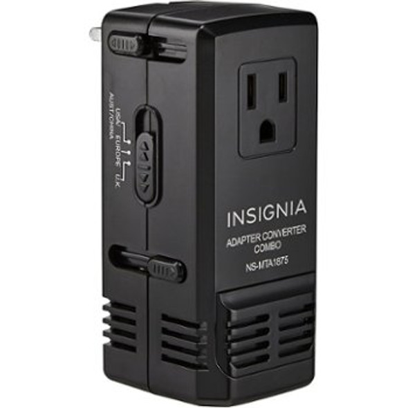 INSIGNIA - All-In-One Travel Adapter/Converter 220/240V to 110/120V