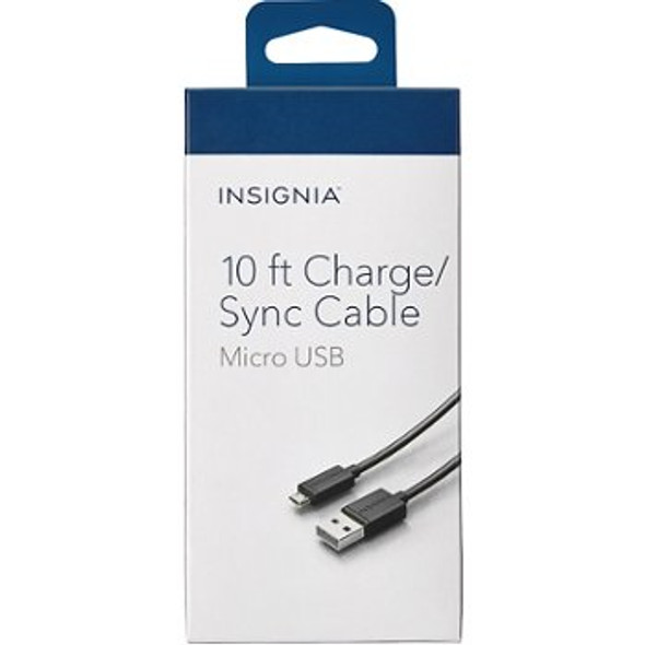 INSIGNIA 3m (10 ft.) USB-A to Micro USB Cable - Black
