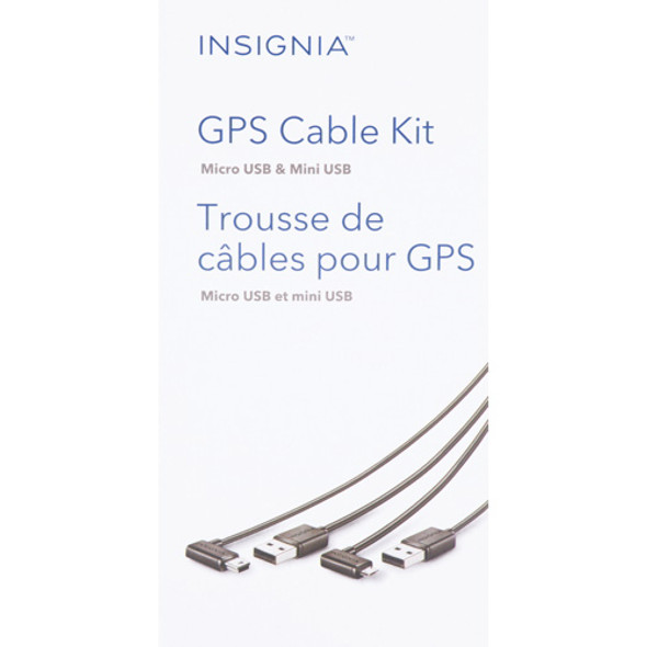 INSIGNIA 1.2m (4 ft.) GPS Cable Kit / Mini USB & Micro USB Cable  - Black